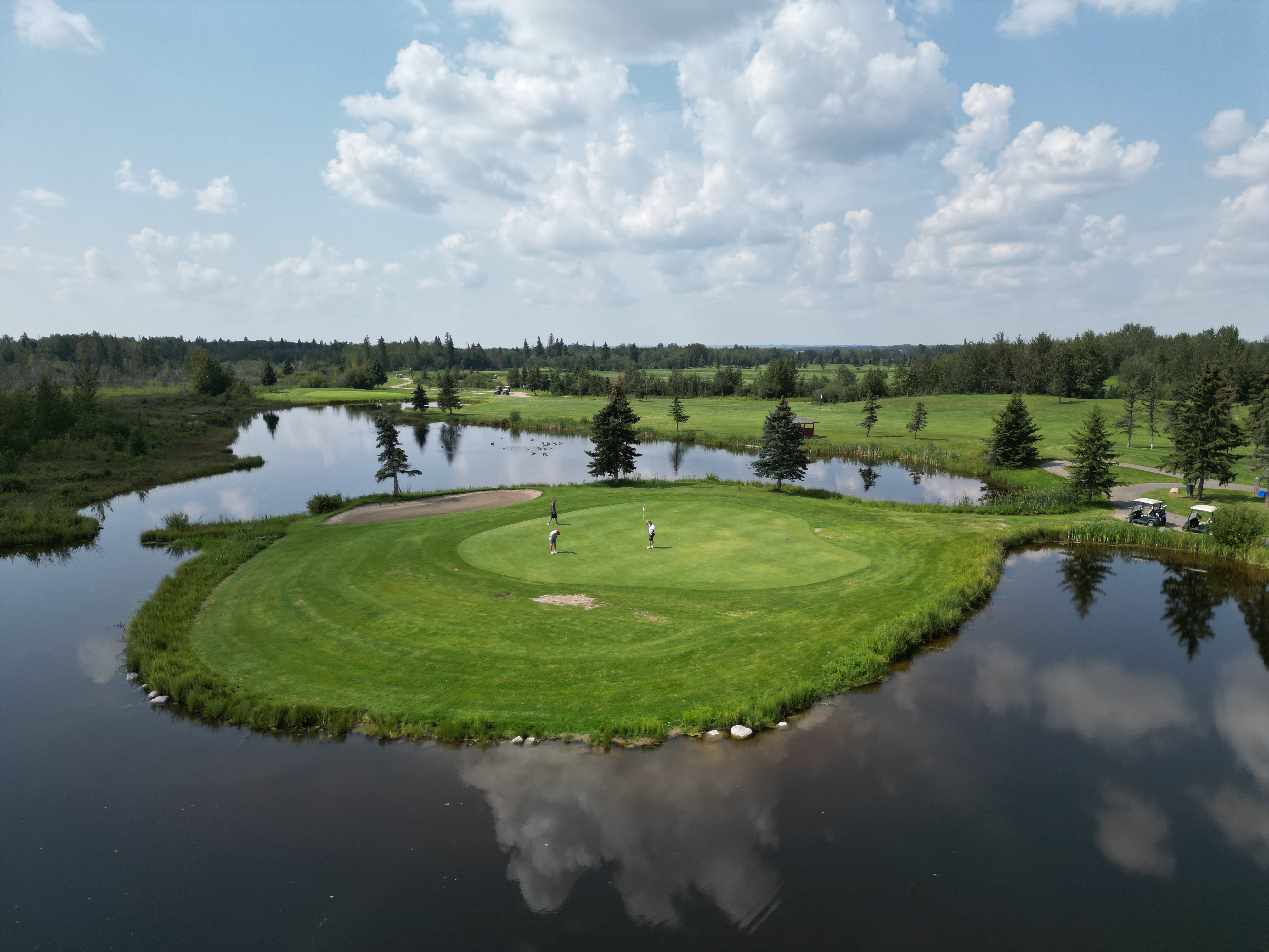 Aerial view of Edmonton Springs Golf Course